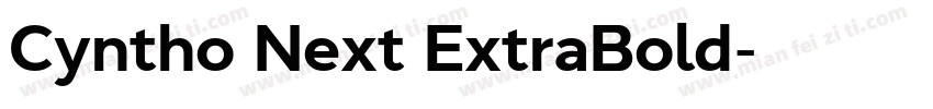 Cyntho Next ExtraBold字体转换